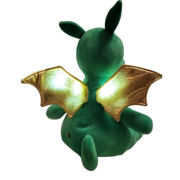 FAO Schwarz Plush Green Dragon Stuffed Animal Toy LED Lights Sound - Picture 4 of 16